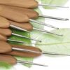 Agujas Ganchillo, 10 Piezas De Gancho De Ganchillo Portátil, Práctico, Ergonómico, Mango De Madera, Herramientas De Tejer Con Aguja De Ganchillo De Metal - Imagen 2